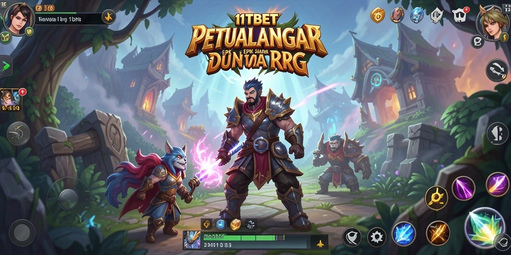 Tangkapan layar 11TBET menunjukkan aksi pertempuran yang epik dalam gameplay RPG.