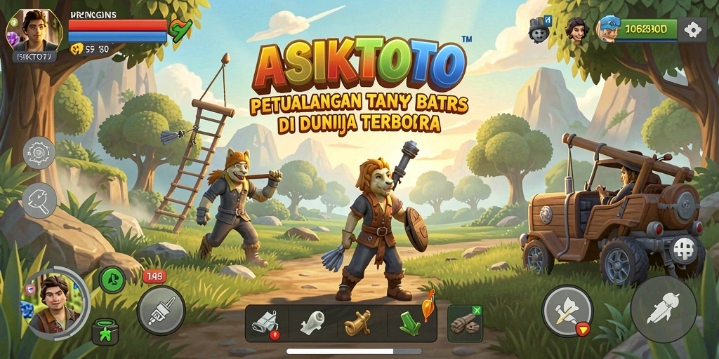Gameplay ASIKTOTO yang penuh aksi dan petualangan di dunia terbuka.