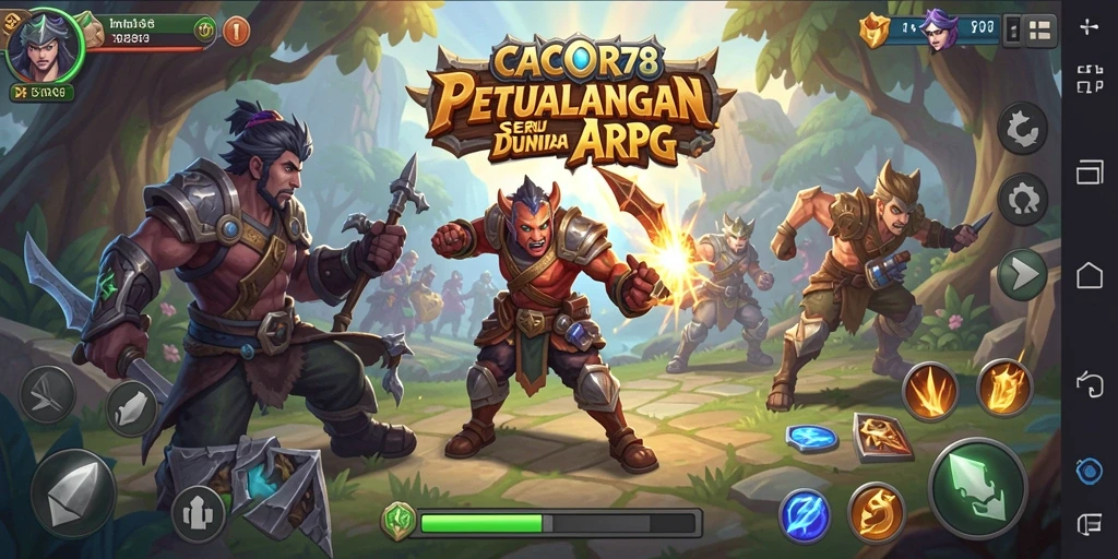Screenshot menampilkan aksi pertarungan seru dalam game ARPG CACOR78.