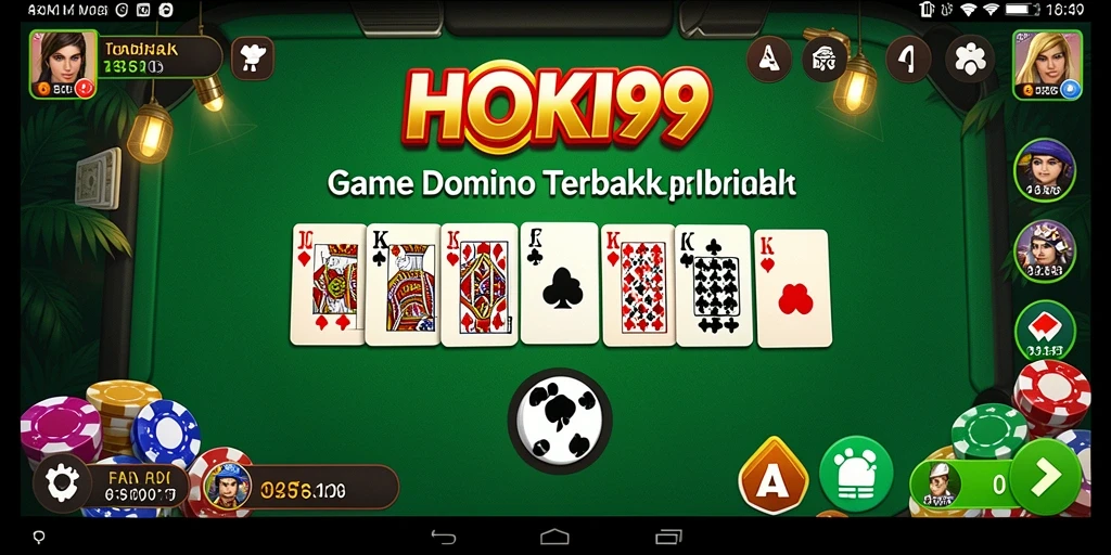 Tampilan menawan dari gameplay HOKI99 saat bermain Domino.