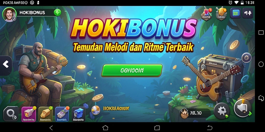 Tampilan menarik dari gameplay HOKIBONUS yang menampilkan berbagai genre musik.