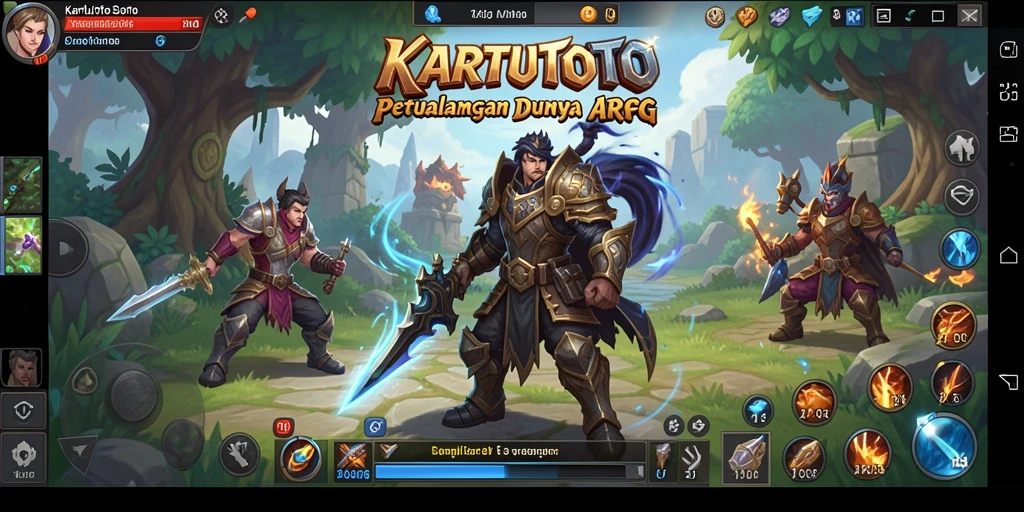 Screenshot KARTUTOTO menampilkan aksi pertarungan seru dalam gameplay ARPG.