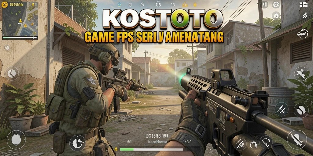 Screenshot KOSTOTO menampilkan aksi tembak-menembak yang mendebarkan.