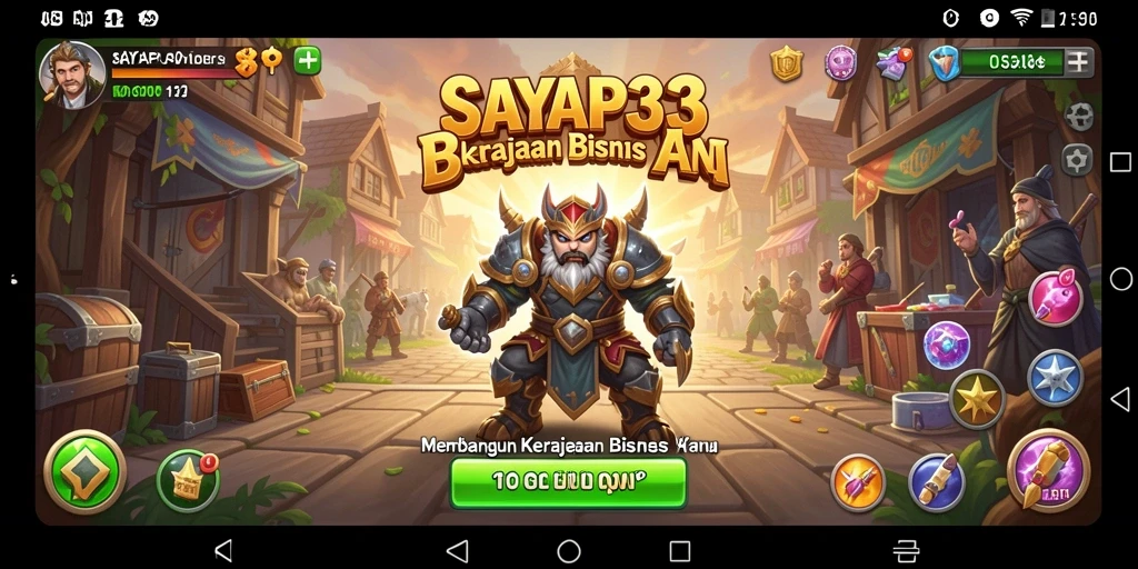 Tampilan gameplay yang menarik saat membangun kerajaan bisnis.