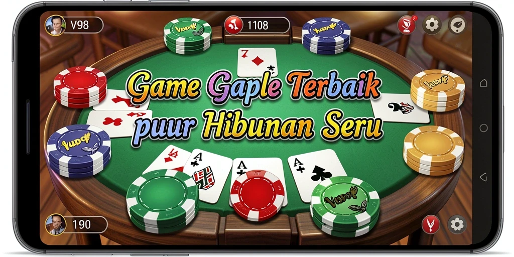 Screenshot gameplay V98 yang menampilkan aksi seru dalam permainan Gaple.