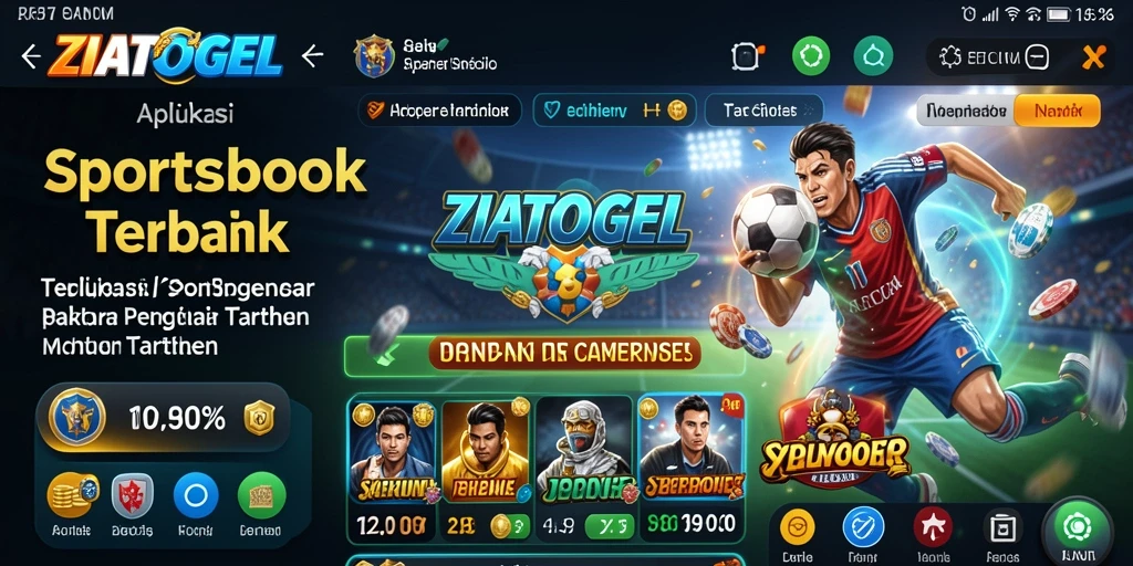 Tampilan utama ZIATOGEL dengan berbagai pilihan taruhan olahraga.